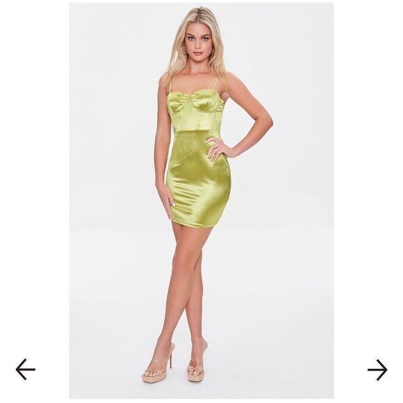 ⭐️FOREVER 21 Satin Bodycon Mini Dress⭐️ - Picture 5 of 10